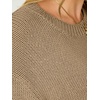 image:imageANRABESS Womens Short Sleeve Crewneck Summer Sweater Crop Top  Cropped Loose Fit Pullover Chunky Open Knit Cute Soft Cozy Fall Fashion Outfits Trendy Sweaters for Casual Work amp SchoolKhaki