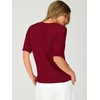 image:imageANRABESS Womens Short Sleeve Crewneck Summer Sweater Crop Top  Cropped Loose Fit Pullover Chunky Open Knit Cute Soft Cozy Fall Fashion Outfits Trendy Sweaters for Casual Work amp SchoolRed
