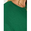 image:imageANRABESS Womens Short Sleeve Crewneck Summer Sweater Crop Top  Cropped Loose Fit Pullover Chunky Open Knit Cute Soft Cozy Fall Fashion Outfits Trendy Sweaters for Casual Work amp SchoolGreen