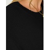 image:imageANRABESS Womens Short Sleeve Crewneck Summer Sweater Crop Top  Cropped Loose Fit Pullover Chunky Open Knit Cute Soft Cozy Fall Fashion Outfits Trendy Sweaters for Casual Work amp SchoolBlack