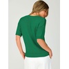 image:imageANRABESS Womens Short Sleeve Crewneck Summer Sweater Crop Top  Cropped Loose Fit Pullover Chunky Open Knit Cute Soft Cozy Fall Fashion Outfits Trendy Sweaters for Casual Work amp SchoolGreen