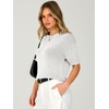 image:imageANRABESS Womens Short Sleeve Crewneck Summer Sweater Crop Top  Cropped Loose Fit Pullover Chunky Open Knit Cute Soft Cozy Fall Fashion Outfits Trendy Sweaters for Casual Work amp SchoolWhite