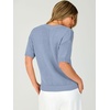 image:imageANRABESS Womens Short Sleeve Crewneck Summer Sweater Crop Top  Cropped Loose Fit Pullover Chunky Open Knit Cute Soft Cozy Fall Fashion Outfits Trendy Sweaters for Casual Work amp SchoolDusty Blue