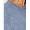 image:imageANRABESS Womens Short Sleeve Crewneck Summer Sweater Crop Top  Cropped Loose Fit Pullover Chunky Open Knit Cute Soft Cozy Fall Fashion Outfits Trendy Sweaters for Casual Work amp SchoolDusty Blue