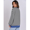 image:imageANRABESS Womens Striped Oversized Sweatshirts  2026 Fall Fashion OutfitsLightweight Comfort SweaterCrewneck Long Sleeve ShirtsColor Block PulloverTravel AllDay ClothesBlack White