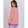 image:imageANRABESS Womens Striped Oversized Sweatshirts  2026 Fall Fashion OutfitsLightweight Comfort SweaterCrewneck Long Sleeve ShirtsColor Block PulloverTravel AllDay ClothesHot Pink Yellow