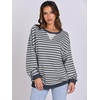 image:imageANRABESS Womens Striped Oversized Sweatshirts  2026 Fall Fashion OutfitsLightweight Comfort SweaterCrewneck Long Sleeve ShirtsColor Block PulloverTravel AllDay ClothesGrey Blue