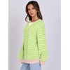 image:imageANRABESS Womens Striped Oversized Sweatshirts  2026 Fall Fashion OutfitsLightweight Comfort SweaterCrewneck Long Sleeve ShirtsColor Block PulloverTravel AllDay ClothesLight Yellow Green