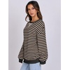 image:imageANRABESS Womens Striped Oversized Sweatshirts  2026 Fall Fashion OutfitsLightweight Comfort SweaterCrewneck Long Sleeve ShirtsColor Block PulloverTravel AllDay ClothesBlack Grey