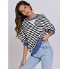 image:imageANRABESS Womens Striped Oversized Sweatshirts  2026 Fall Fashion OutfitsLightweight Comfort SweaterCrewneck Long Sleeve ShirtsColor Block PulloverTravel AllDay ClothesBlack White