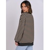 image:imageANRABESS Womens Striped Oversized Sweatshirts  2026 Fall Fashion OutfitsLightweight Comfort SweaterCrewneck Long Sleeve ShirtsColor Block PulloverTravel AllDay ClothesBlack Grey