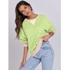 image:imageANRABESS Womens Striped Oversized Sweatshirts  2026 Fall Fashion OutfitsLightweight Comfort SweaterCrewneck Long Sleeve ShirtsColor Block PulloverTravel AllDay ClothesLight Yellow Green