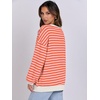 image:imageANRABESS Womens Striped Oversized Sweatshirts  2026 Fall Fashion OutfitsLightweight Comfort SweaterCrewneck Long Sleeve ShirtsColor Block PulloverTravel AllDay ClothesPink Orange