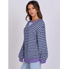 image:imageANRABESS Womens Striped Oversized Sweatshirts  2026 Fall Fashion OutfitsLightweight Comfort SweaterCrewneck Long Sleeve ShirtsColor Block PulloverTravel AllDay ClothesBlue Purple