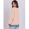 image:imageANRABESS Womens Striped Oversized Sweatshirts  2026 Fall Fashion OutfitsLightweight Comfort SweaterCrewneck Long Sleeve ShirtsColor Block PulloverTravel AllDay ClothesOrange White