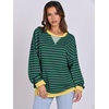 image:imageANRABESS Womens Striped Oversized Sweatshirts  2026 Fall Fashion OutfitsLightweight Comfort SweaterCrewneck Long Sleeve ShirtsColor Block PulloverTravel AllDay ClothesBlue Green