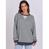 image:imageANRABESS Womens Striped Oversized Sweatshirts  2026 Fall Fashion OutfitsLightweight Comfort SweaterCrewneck Long Sleeve ShirtsColor Block PulloverTravel AllDay ClothesGrey Blue