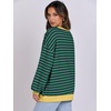 image:imageANRABESS Womens Striped Oversized Sweatshirts  2026 Fall Fashion OutfitsLightweight Comfort SweaterCrewneck Long Sleeve ShirtsColor Block PulloverTravel AllDay ClothesBlue Green