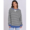 image:imageANRABESS Womens Striped Oversized Sweatshirts  2026 Fall Fashion OutfitsLightweight Comfort SweaterCrewneck Long Sleeve ShirtsColor Block PulloverTravel AllDay ClothesBlack White