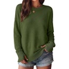 image:imageANRABESS Women Long Sleeve Ribbed Sweaters amp Thumb Hole  Casual Fall Outfits Crew Neck Pullover Tunic Top for Leggings Winter Transition Layering Clothing Work Travel amp WorkoutArmy Green