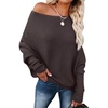 image:imageANRABESS Womens Off The Shoulder Sweater Knit Pullovers Tops  Soft StretchyLong Batwing SleeveLoose FitOversized SweaterGoing Out Tops2026 Fall FashionWinter ClothesRed Coffee