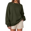 image:imageANRABESS Womens Oversized Sweatshirts Hoodies Crewneck Fleece Pullover Sweaters 2026 Fall Outfits Teen Girls Winter Clothes Armygreen Large