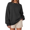 image:imageANRABESS Womens Oversized Sweatshirts Hoodies Crewneck Fleece Pullover Sweaters 2026 Fall Outfits Teen Girls Winter Clothes Dark grey Large