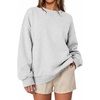 image:imageANRABESS Womens Oversized Sweatshirts Hoodies Crewneck Fleece Pullover Sweaters 2026 Fall Outfits Teen Girls Winter Clothes Grey Large