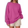 image:imageANRABESS Womens Oversized Sweatshirts Hoodies Crewneck Fleece Pullover Sweaters 2026 Fall Outfits Teen Girls Winter Clothes Hotpink Small