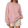 image:imageANRABESS Womens Oversized Sweatshirts Hoodies Crewneck Fleece Pullover Sweaters 2026 Fall Outfits Teen Girls Winter Clothes Light Pink Large