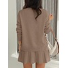 image:imageANRABESS 2 Piece Skirt Sets for Women Sweaters Set Light KhakiS  Long Sleeve V Neck Pullover Sweaters Pleated Mini Skirt Fall Winter TrendyComfy CuteLounge Casual Travel Going Out