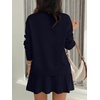 image:imageANRABESS 2 Piece Skirt Sets for Women Sweaters Set Navy BlueM  Long Sleeve V Neck Pullover Sweaters Pleated Mini Skirt Fall Winter TrendyComfy CuteLounge Casual Travel Going Out