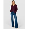 image:imageANRABESS Fall Sweaters for Women Cable Knit Henley V Neck  Long Sleeve Pullover Sweater Tops Half Button Cozy Lightweight Dressy Cute Classic Business Casual Work Winter ClothingWine Red