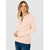 image:imageANRABESS Fall Sweaters for Women Cable Knit Henley V Neck  Long Sleeve Pullover Sweater Tops Half Button Cozy Lightweight Dressy Cute Classic Business Casual Work Winter ClothingParchment