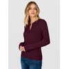 image:imageANRABESS Fall Sweaters for Women Cable Knit Henley V Neck  Long Sleeve Pullover Sweater Tops Half Button Cozy Lightweight Dressy Cute Classic Business Casual Work Winter ClothingWine Red