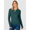 image:imageANRABESS Fall Sweaters for Women Cable Knit Henley V Neck  Long Sleeve Pullover Sweater Tops Half Button Cozy Lightweight Dressy Cute Classic Business Casual Work Winter ClothingDark Green