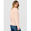 image:imageANRABESS Fall Sweaters for Women Cable Knit Henley V Neck  Long Sleeve Pullover Sweater Tops Half Button Cozy Lightweight Dressy Cute Classic Business Casual Work Winter ClothingParchment