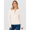 image:imageANRABESS Fall Sweaters for Women Cable Knit Henley V Neck  Long Sleeve Pullover Sweater Tops Half Button Cozy Lightweight Dressy Cute Classic Business Casual Work Winter ClothingWhite
