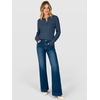 image:imageANRABESS Fall Sweaters for Women Cable Knit Henley V Neck  Long Sleeve Pullover Sweater Tops Half Button Cozy Lightweight Dressy Cute Classic Business Casual Work Winter ClothingDeep Blue