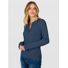image:imageANRABESS Fall Sweaters for Women Cable Knit Henley V Neck  Long Sleeve Pullover Sweater Tops Half Button Cozy Lightweight Dressy Cute Classic Business Casual Work Winter ClothingDeep Blue