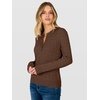 image:imageANRABESS Fall Sweaters for Women Cable Knit Henley V Neck  Long Sleeve Pullover Sweater Tops Half Button Cozy Lightweight Dressy Cute Classic Business Casual Work Winter ClothingBrown