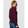 image:imageANRABESS Fall Sweaters for Women Cable Knit Henley V Neck  Long Sleeve Pullover Sweater Tops Half Button Cozy Lightweight Dressy Cute Classic Business Casual Work Winter ClothingWine Red