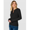 image:imageANRABESS Fall Sweaters for Women Cable Knit Henley V Neck  Long Sleeve Pullover Sweater Tops Half Button Cozy Lightweight Dressy Cute Classic Business Casual Work Winter ClothingBlack