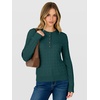 image:imageANRABESS Fall Sweaters for Women Cable Knit Henley V Neck  Long Sleeve Pullover Sweater Tops Half Button Cozy Lightweight Dressy Cute Classic Business Casual Work Winter ClothingDark Green