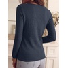 image:imageANRABESS Long Sleeve Shirts for Women Slim Fit Top  Crew Neck Lightweight SweatersCozy Knit PulloverFall OutfitsCasual Basic TeeOffice Travel Winter Layering ClothingNavy Blue