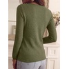 image:imageANRABESS Long Sleeve Shirts for Women Slim Fit Top  Crew Neck Lightweight SweatersCozy Knit PulloverFall OutfitsCasual Basic TeeOffice Travel Winter Layering ClothingArmy Green