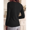 image:imageANRABESS Long Sleeve Shirts for Women Slim Fit Top  Crew Neck Lightweight SweatersCozy Knit PulloverFall OutfitsCasual Basic TeeOffice Travel Winter Layering ClothingBlack