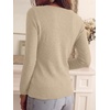 image:imageANRABESS Long Sleeve Shirts for Women Slim Fit Top  Crew Neck Lightweight SweatersCozy Knit PulloverFall OutfitsCasual Basic TeeOffice Travel Winter Layering ClothingAlmond