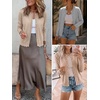 image:imageANRABESS Women Lightweight Button Down Cardigan Sweaters  Long Sleeve Crew Neck Scalloped TrimSummer Soft Knit Work Business Casual Outfits 2026 Fall Trendy Travel OutingsAlmond