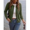 image:imageANRABESS Women Lightweight Button Down Cardigan Sweaters  Long Sleeve Crew Neck Scalloped TrimSummer Soft Knit Work Business Casual Outfits 2026 Fall Trendy Travel OutingsArmy Green